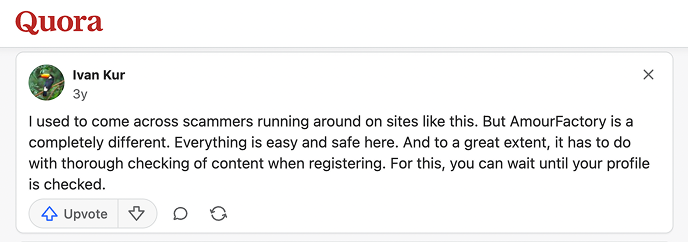 AmourFactory review on Quora