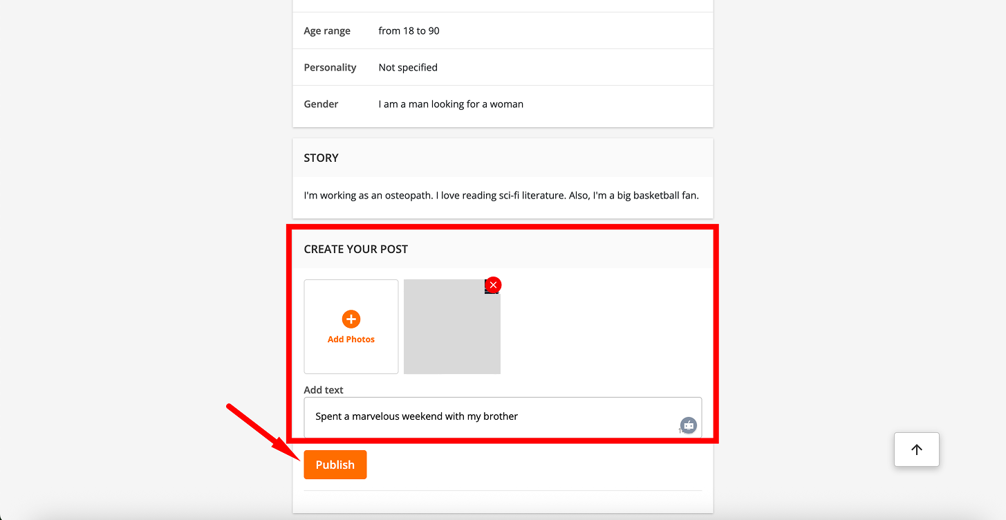 Create your first post on Amour Factory website